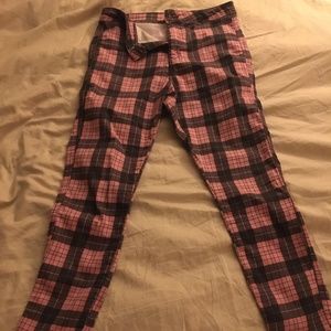 ASOS Pink and Grey Plaid pants.